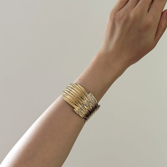 Golden Feather Cuff