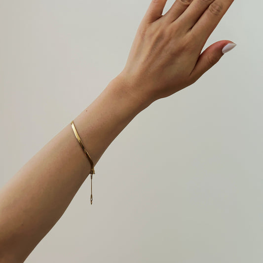 Sleek Herringbone Bracelet