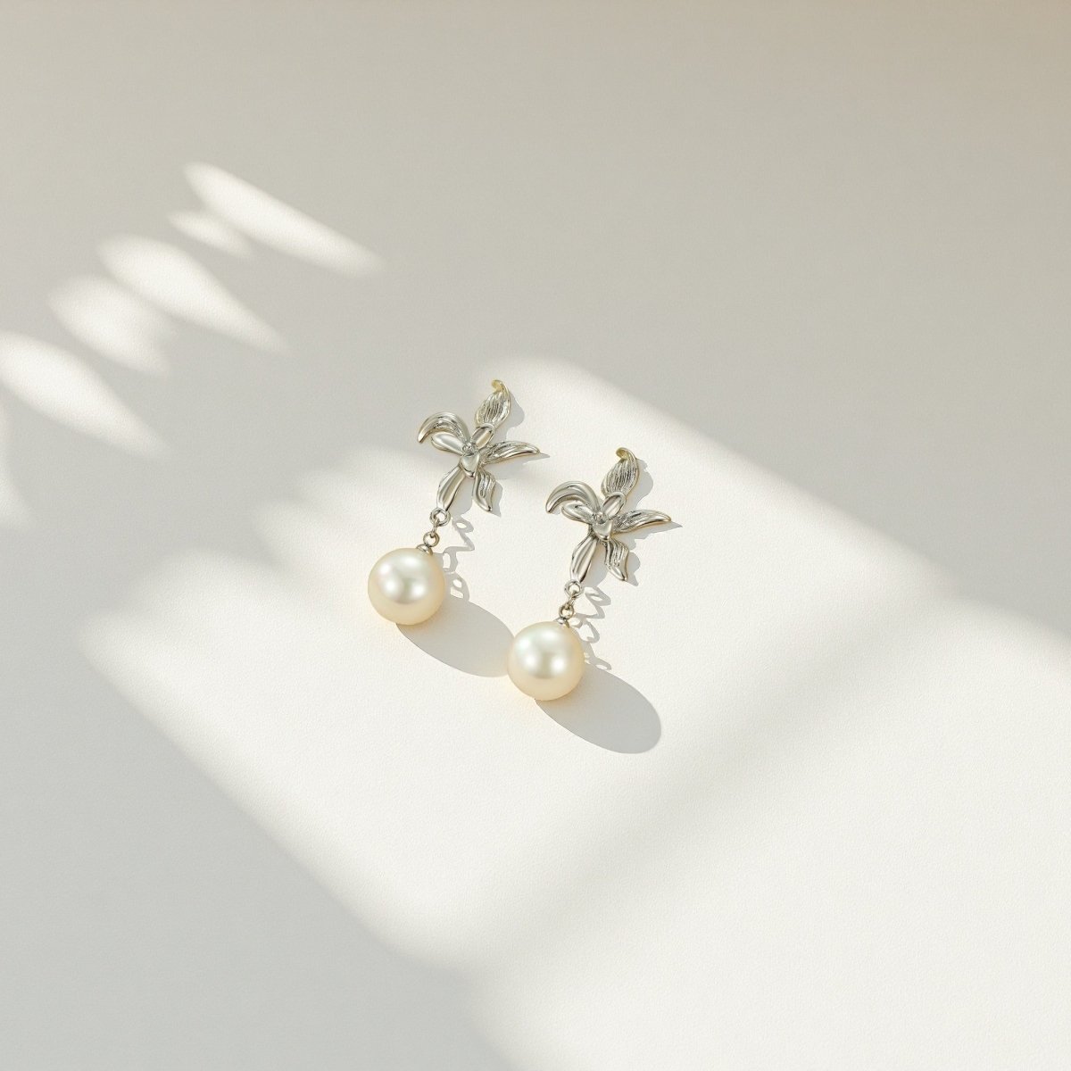 Blooming Pearl Drop Earrings - Sylestial Jewel - Gold - waterproof jewelry - lifetime warranty