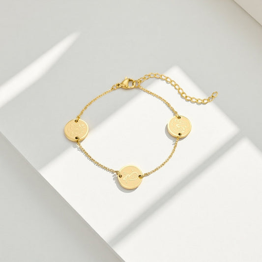 Coin Charm Bracelets - Sylestial Jewel - Gold - waterproof jewelry - lifetime warranty