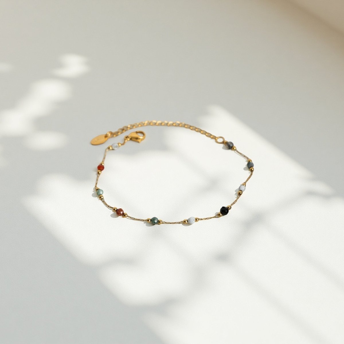 Gemstone Chain Bracelet - Sylestial Jewel - Gold - waterproof jewelry - lifetime warranty