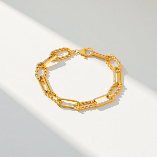 Link & Chain Bracelet - Sylestial Jewel - Gold - waterproof jewelry - lifetime warranty