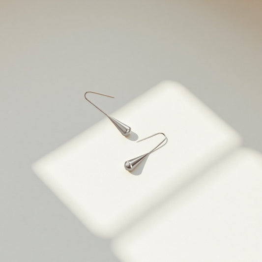 Teardrop Threader Earrings - Sylestial Jewel - Silver - waterproof jewelry - lifetime warranty