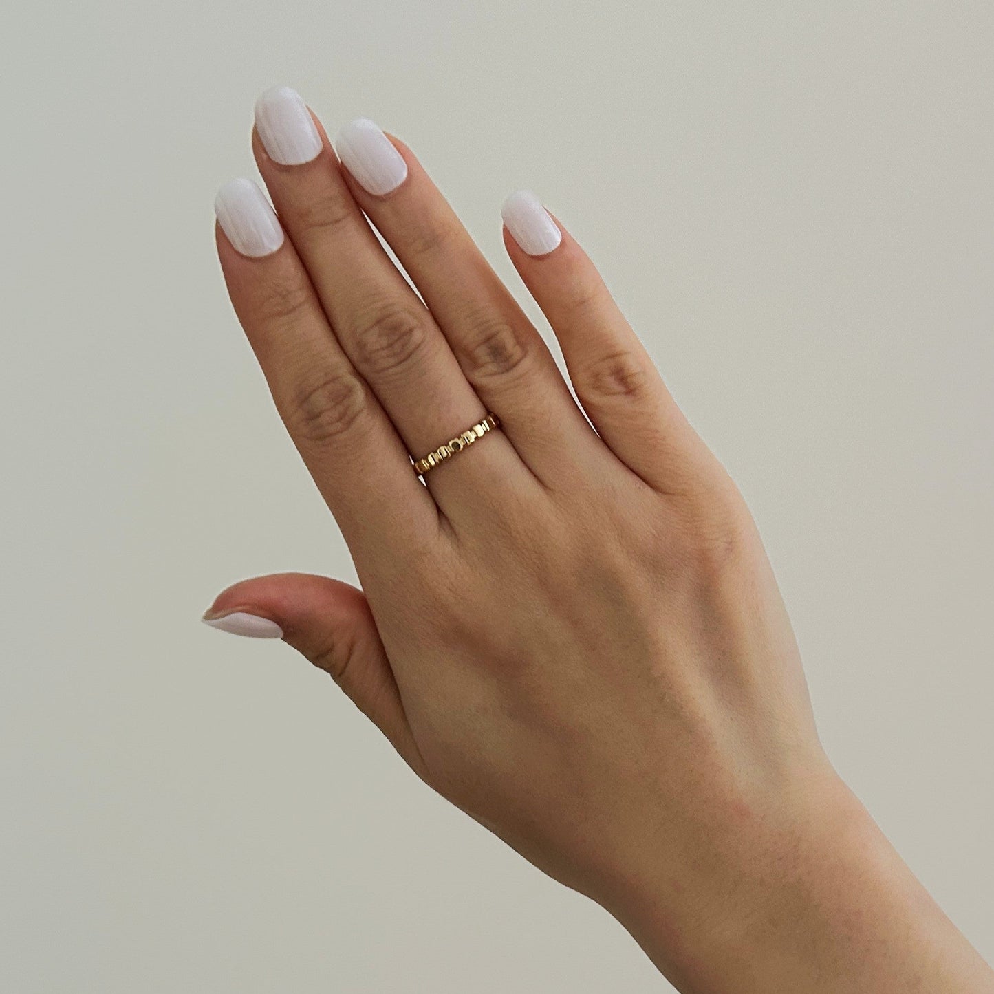 Square Bead Band Ring