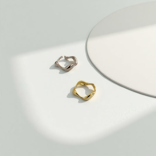 Luna Wave Ring - Sylestial Jewel - Gold - waterproof jewelry - lifetime warranty