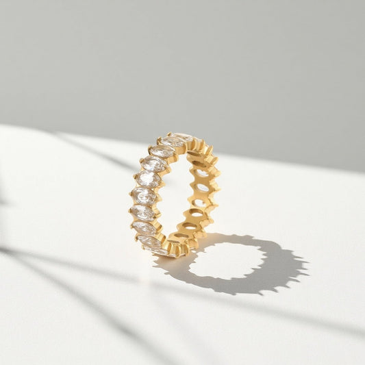 Marquise CZ Eternity Band - Sylestial Jewel - waterproof jewelry - lifetime warranty