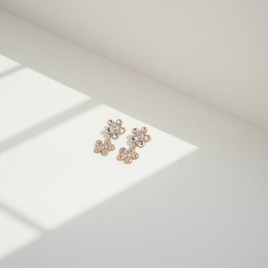 Mini Bloom Studs - Sylestial Jewel - Silver - waterproof jewelry - lifetime warranty