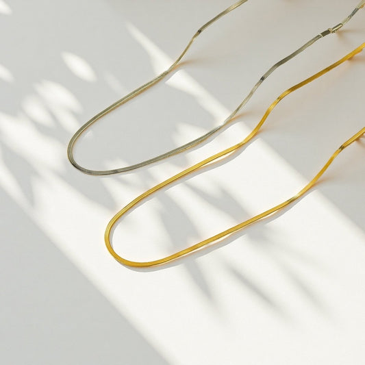 Sleek Chain Necklace - Sylestial Jewel - Gold - waterproof jewelry - lifetime warranty