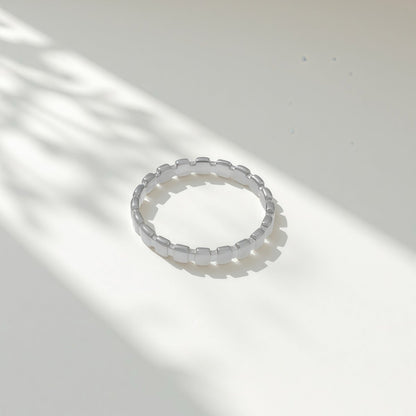 Square Bead Band Ring - Sylestial Jewel - Gold - waterproof jewelry - lifetime warranty