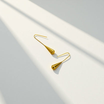 Teardrop Threader Earrings - Sylestial Jewel - Gold - waterproof jewelry - lifetime warranty