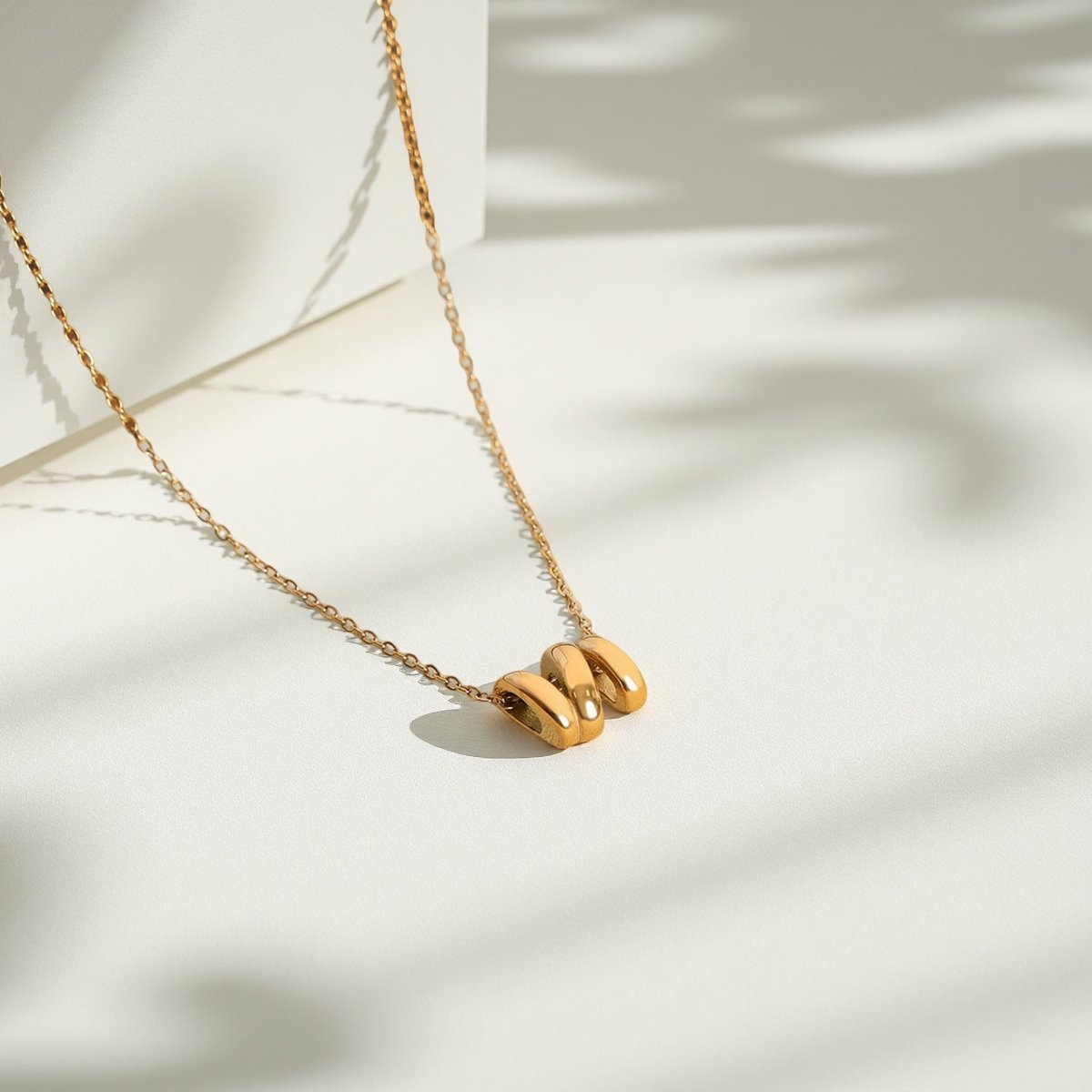 Trio Link Necklace - Sylestial Jewel - Gold - waterproof jewelry - lifetime warranty