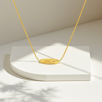 Twist Bar Necklace - Sylestial Jewel - Gold - waterproof jewelry - lifetime warranty