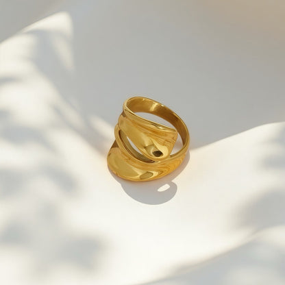 Wave Wrap Ring - Sylestial Jewel - waterproof jewelry - lifetime warranty